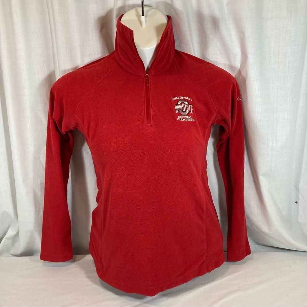Columbia Ohio State 2014 Football Championship Fleece 1/4 Zip Red MED Pullover